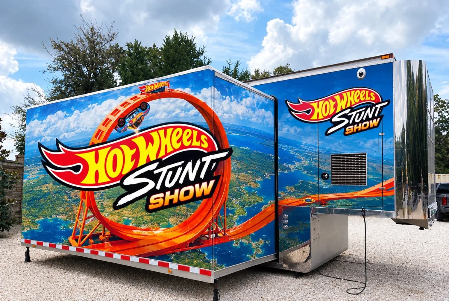 Example custom wrap: Hot Wheels trailer